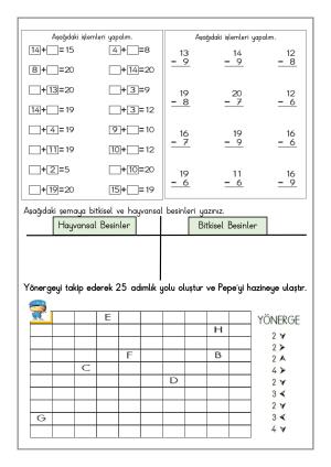 Hafta Sonu Çalışma Kağıtları ( Ödevleri )-4