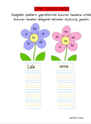  Elakin Hecelerden Kelime Oluşturma 