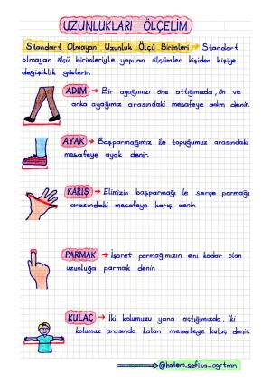 1. Sınıf Uzunlukları Ölçme Etkinliği 