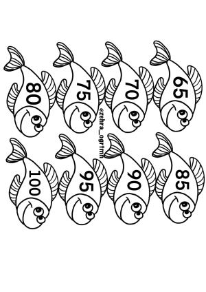 5  Ritmik Saymalı Balık Anahtarlık Etkinliği
