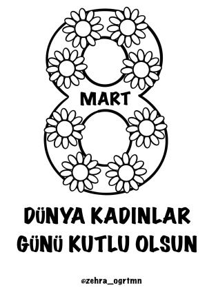 8 Mart Dünya Kadınlar Günü Boyama Etkinliği