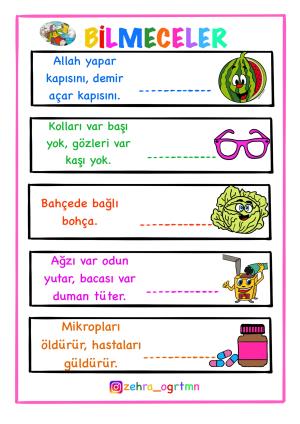 Bilmeceler Etkinliği