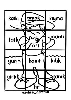 I Sesi Islık Çalan Çocuk Yapboz Etkinliği