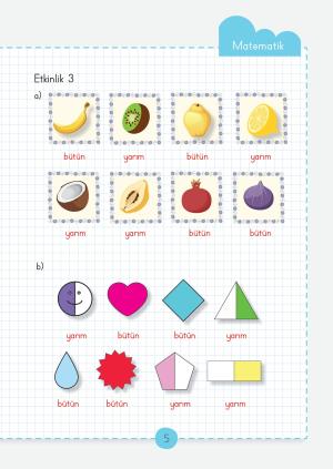 1. Sınıf Matematik Dersi Etkinlik Fasikülleri