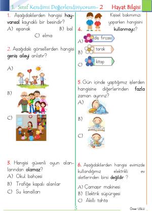 1. Sınıf Kendimi Değerlendiriyorum -2