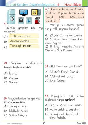 1. Sınıf Kendimi Değerlendiriyorum -4