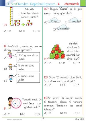 1. Sınıf Kendimi Değerlendiriyorum -4