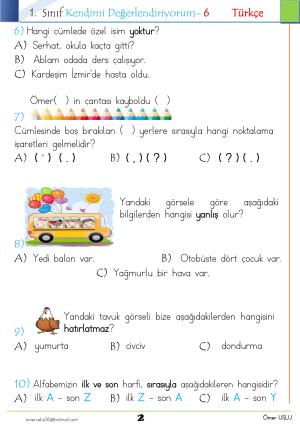 1. Sınıf Kendimi Değerlendiriyorum -6