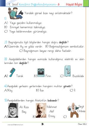 1. Sınıf Kendimi Değerlendiriyorum -6