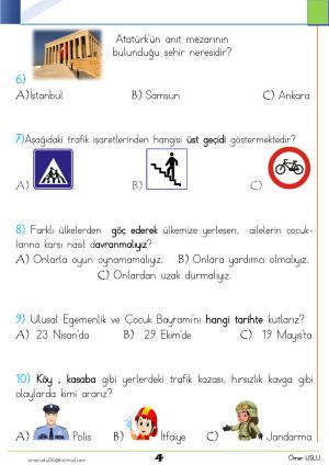 1. Sınıf Kendimi Değerlendiriyorum -6