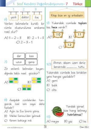 1. Sınıf Kendimi Değerlendiriyorum -7