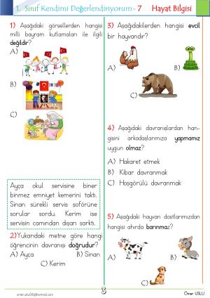 1. Sınıf Kendimi Değerlendiriyorum -7