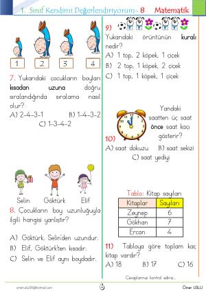 1. Sınıf Kendimi Değerlendiriyorum -8