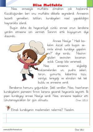 1. Sınıf Tatil Kitabı Etkinlikleri (Pdf)