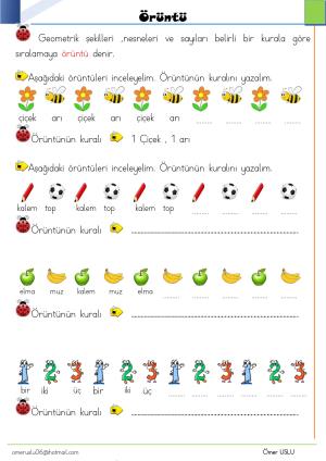 1. Sınıf Tatil Kitabı Etkinlikleri (Pdf)