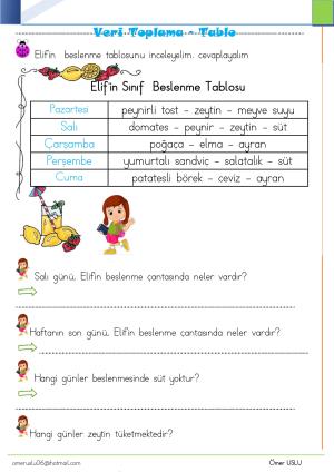 1. Sınıf Tatil Kitabı Etkinlikleri (Pdf)