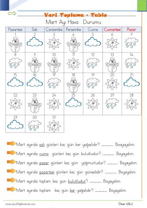 1. Sınıf Tatil Kitabı Etkinlikleri (Pdf)