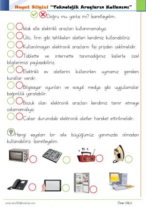 1. Sınıf Tatil Kitabı Etkinlikleri (Pdf)