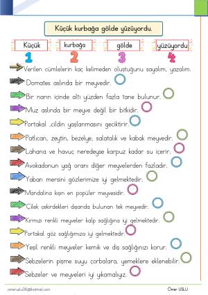 1. Sınıf Uzaktan Eğitim Etkinlikleri