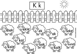 Actividades de vocabulario de letras ELAKİN del primer grupo