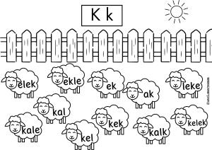 أنشطة مفردات الحروف للمجموعة الأولى Elakın