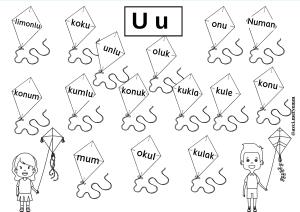 2nd Group OMUTÜY Letters Vocabulary Activities