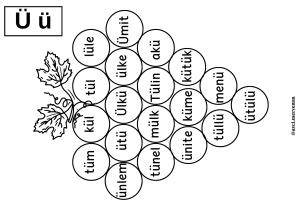 أنشطة مفردات حروف OMUTÜY للمجموعة الثانية