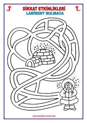 Labyrinth-Puzzle- und Malaktivitäten