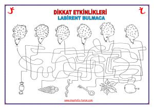 Labirent Bulmaca ve Boyama Etkinlikleri