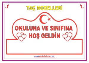 Okula ve Sınıfına Hoş Geldin Taçlar Serisi