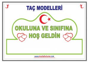 Okula ve Sınıfına Hoş Geldin Taçlar Serisi