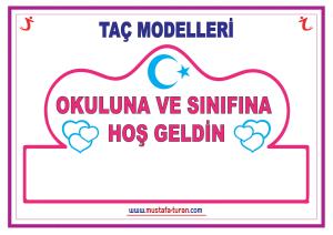 Okula ve Sınıfına Hoş Geldin Taçlar Serisi