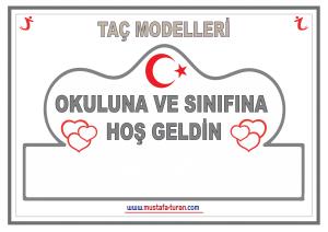 Okula ve Sınıfına Hoş Geldin Taçlar Serisi