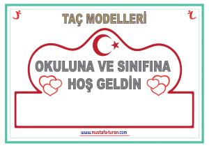 Okula ve Sınıfına Hoş Geldin Taçlar Serisi