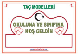 Okula ve Sınıfına Hoş Geldin Taçlar Serisi