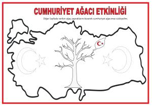 29 Ekim Cumhuriyet Bayramı Pano Cumhuriyet Çınarı