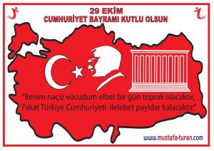 29 Ekim Cumhuriyet Bayramı Pano Süslemeleri  Atatürk ve Türkiye Haritası