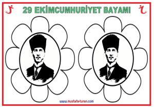 29 Ekim Cumhuriyet Bayramı Panosu Atatürk Süslemeleri