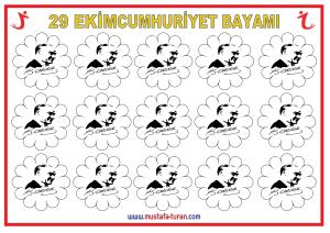 29 Ekim Cumhuriyet Bayramı Panosu Atatürk Süslemeleri