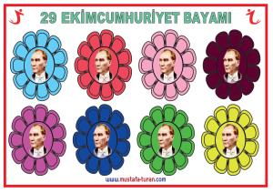 29 Ekim Cumhuriyet Bayramı Panosu Atatürk Süslemeleri