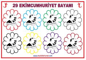 29 Ekim Cumhuriyet Bayramı Panosu Atatürk Süslemeleri