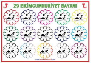 29 Ekim Cumhuriyet Bayramı Panosu Atatürk Süslemeleri