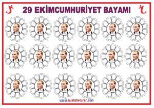 29 Ekim Cumhuriyet Bayramı Panosu Atatürk Süslemeleri