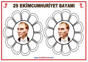 29 Ekim Cumhuriyet Bayramı Panosu Atatürk Süslemeleri