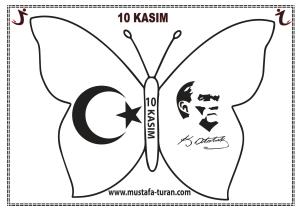 10 Kasım Pano Süsleme Kelebek Etkinlikleri-10