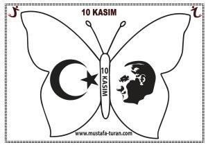 10 Kasım Pano Süsleme Kelebek Etkinlikleri-5