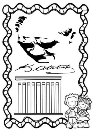 10 Kasım Atatürk Posterleri Boyama Etkinlikleri