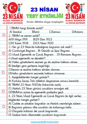 23 Nisan Test Etkinliği