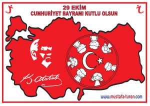 29 Ekim Cumhuriyet Bayramı Pano Süslemeleri Cumhuriyet ve Çocuklar 