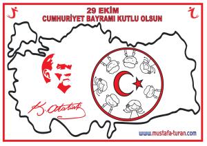 29 Ekim Cumhuriyet Bayramı Pano Süslemeleri Cumhuriyet ve Çocuklar 